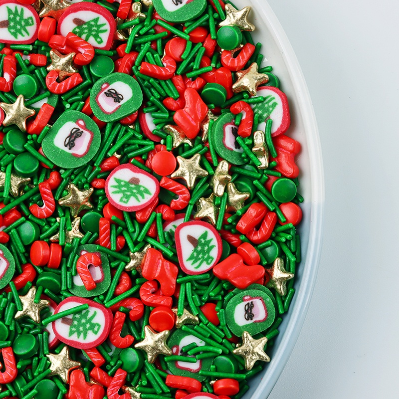 Christmas Decorations Candy 2022 Gold Mix Star Sprinkles Graffiti Confetti Baking Pastry Ingredients