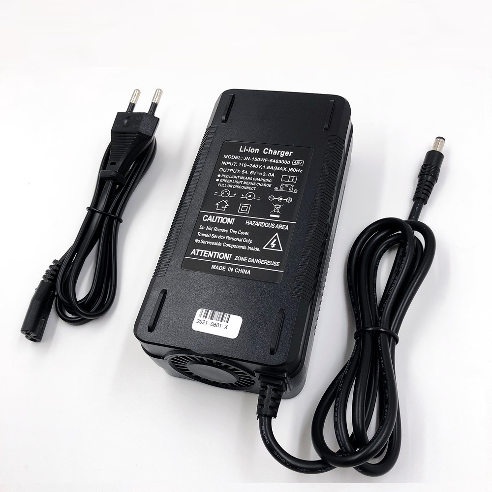 54.6V 3A Battery Charger For 13S 48V Li-ion Battery Electric Bike lithium Battery Charger High Quality Strong Heat Dissipation