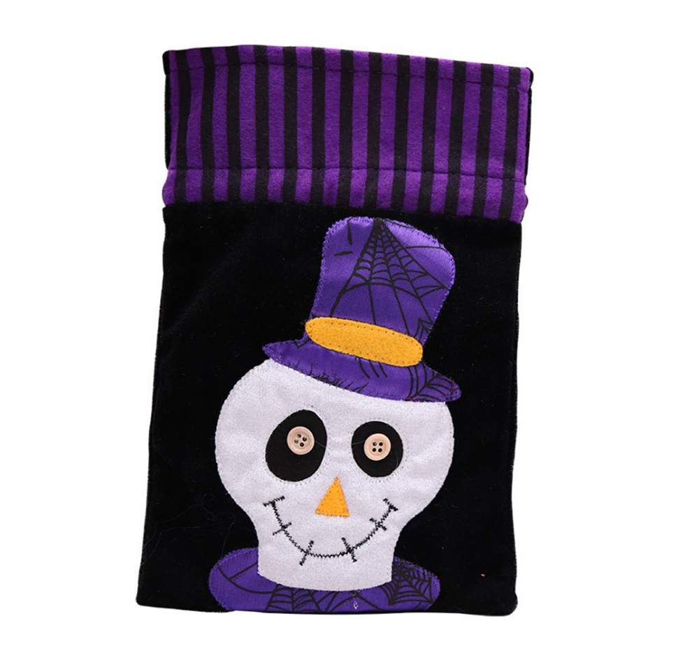 Children's Halloween Portable Pumpkin Pocket New Halloween Decorations Non-woven Bundle Mouth Candy Tote Gift Lint Bag H57