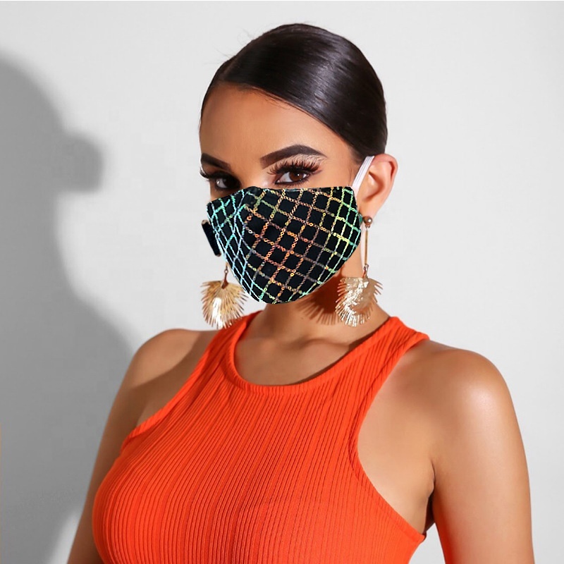 Для девочки платье с блестками кружева ткань maskes Модные Защита от пыли, защита от солнечных лучей и функцией защиты от УФ-излучения ice silk моющиеся краски для лица maskes в масках