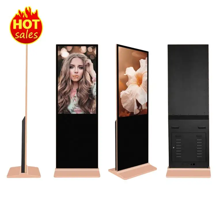 43 inch floor stand lcd display touch screen indoor android advertising tv information totem retail digital signage