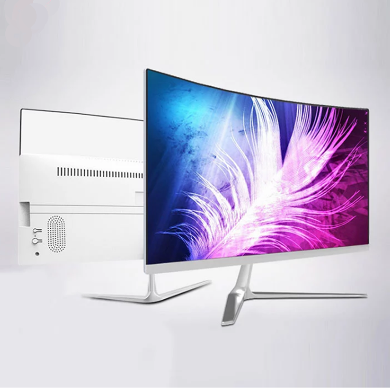 Дешевые все в одном 24 27 дюймов изогнутый экран i3 i5 i7 AIO настольный пк oem полный комплект компьютера или barebone системы