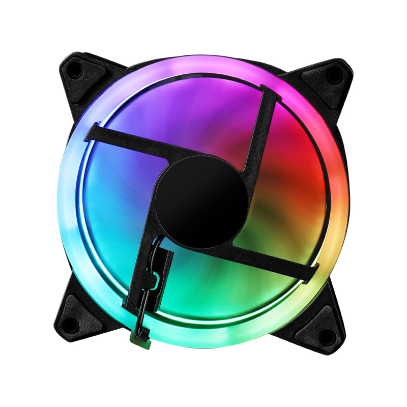 RGB Вентилятор 120 мм для ПК, компьютерный охлаждающий вентилятор rgb с радиочастотным пультом дистанционного управления, скоростной светодиодный вентилятор для корпуса, заводская цена