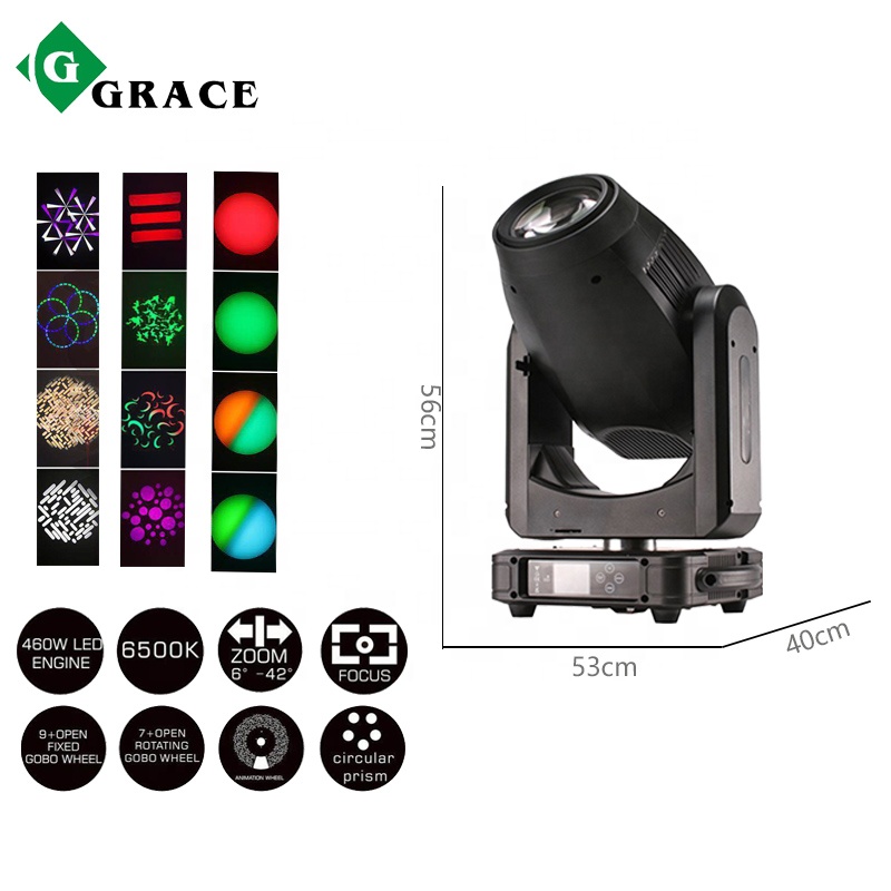 Grace 460W Beam Spot Wash 3in1 LED Profile Moving Head With Zoom