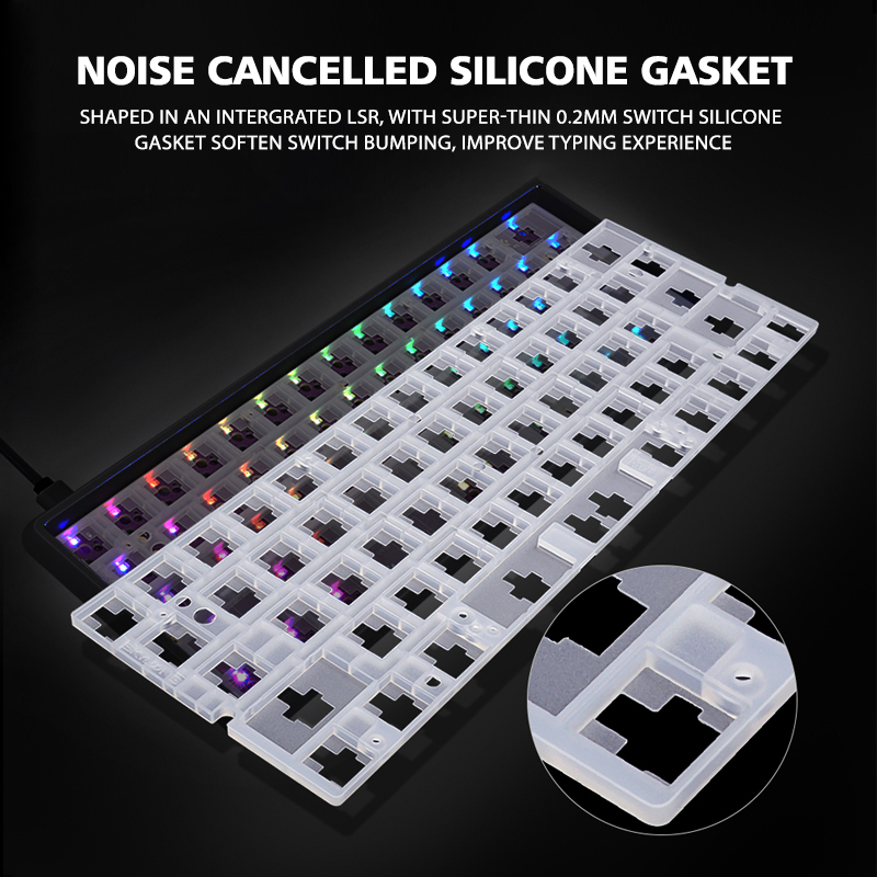 Прокладка Беспроводная 60% механическая клавиатура rgb хит продаж rgb Механическая игровая клавиатура с подсветкой