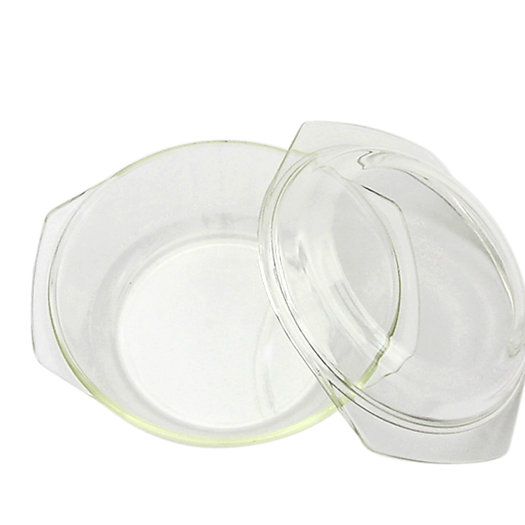 Custom design round 3-piece set glass bakeware