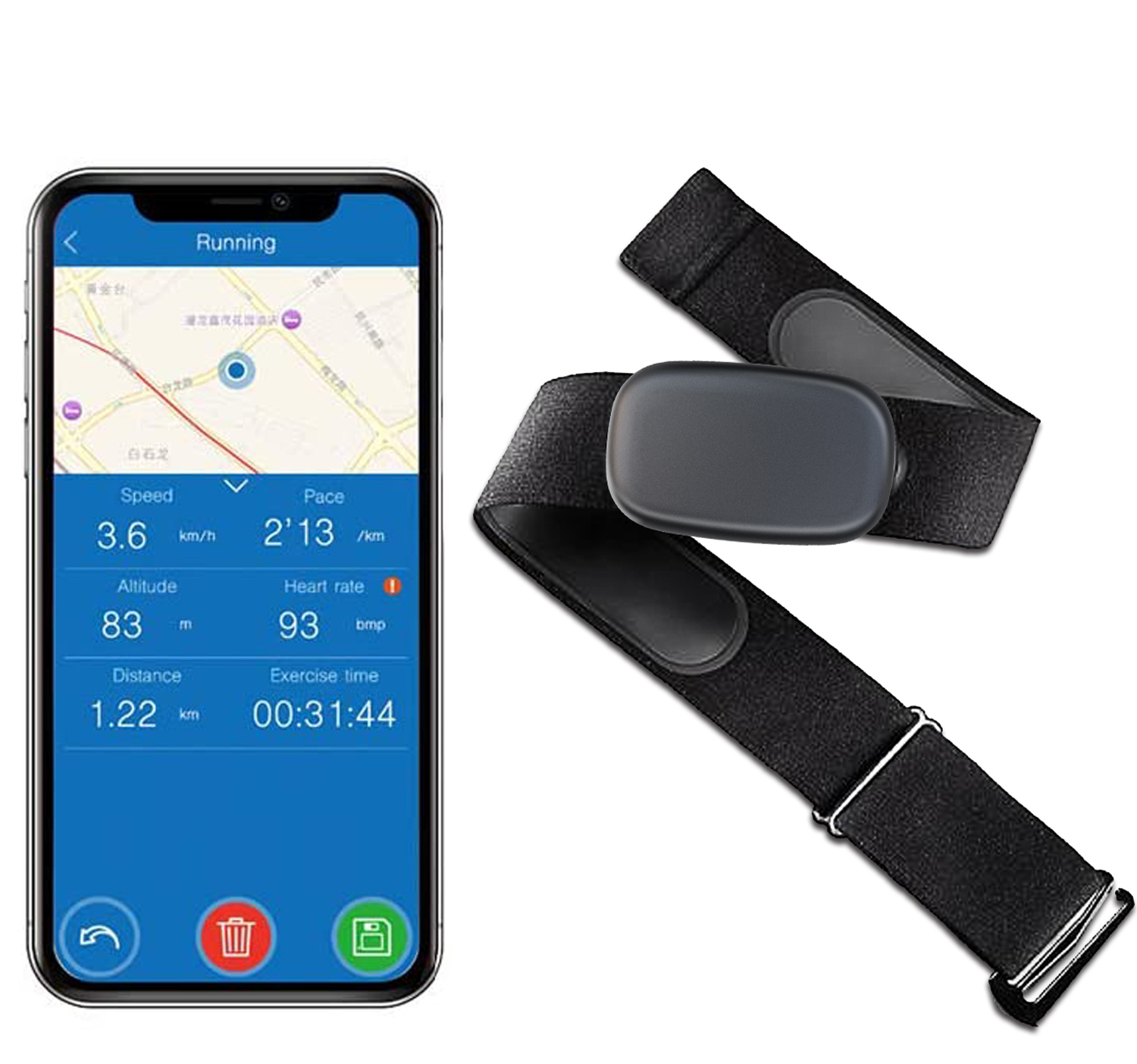 Chileaf 5,3 кГц BLE ANT + монитор сердечного ритма нагрудный ремень для домашнего фитнеса