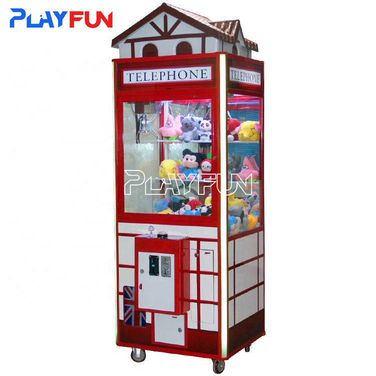 Лидер продаж, игровой автомат Playfun для детских кукол, работающий от монет, плюшевый автомат для кукол, торговый автомат