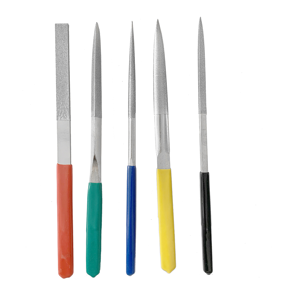 5pcs 215mm electroplated diamond flat file set
