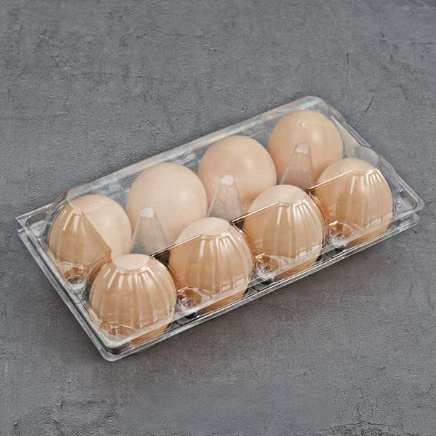 Transparent Plastic Egg Tray Disposable Clamshell Egg box with 6 8 12 15 16 30 Holes PET for Egg Packaging