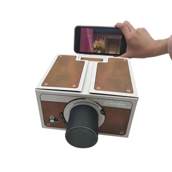 CUSTOM Cardboard Mini Paper smartphone projector Mobile phone 3D enlarged screen