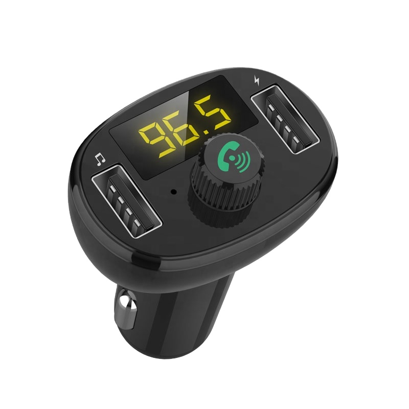 SINRI High Quality QC3.0 Car MP3 Player Handsfree Radio Car Kit Wireless FM Transmitter Dual USB Car Charger