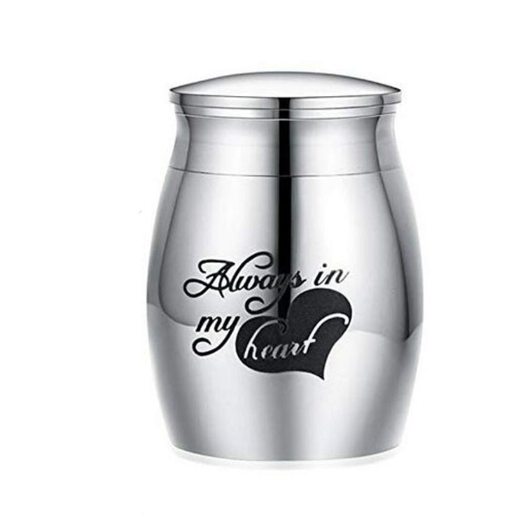 Pet urns Stainless Steel Small Mini Cremation Urn Keepsake Funeral for Memory