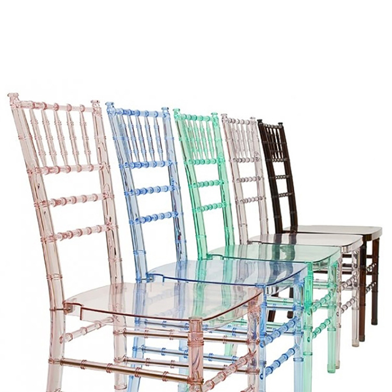 Wholesale Popular Hotel Event Outdoor Stacking Acrylic Clear Wedding Tiffany Chiavari Chair