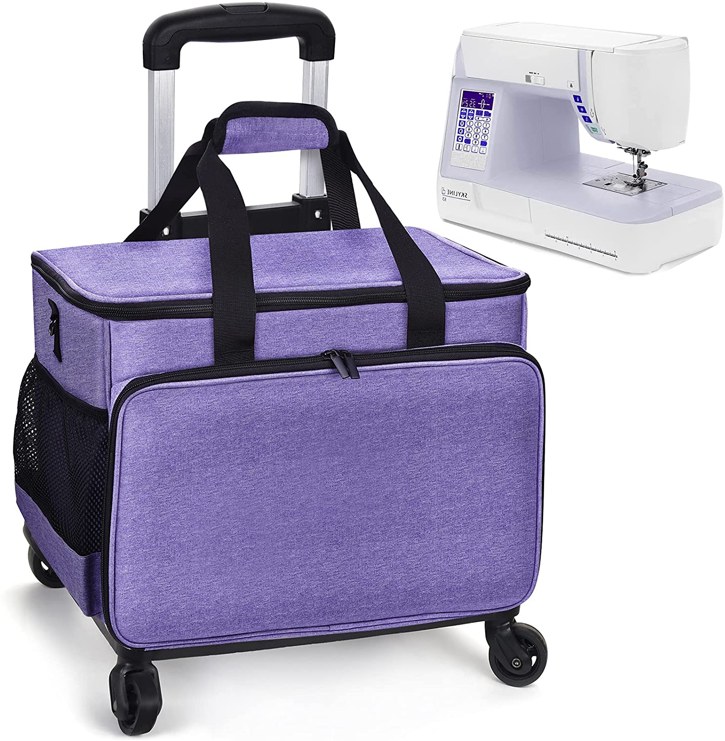 BSCI custom Wheels Collapsible Sewing Machine Carrying Case Trolley Bag