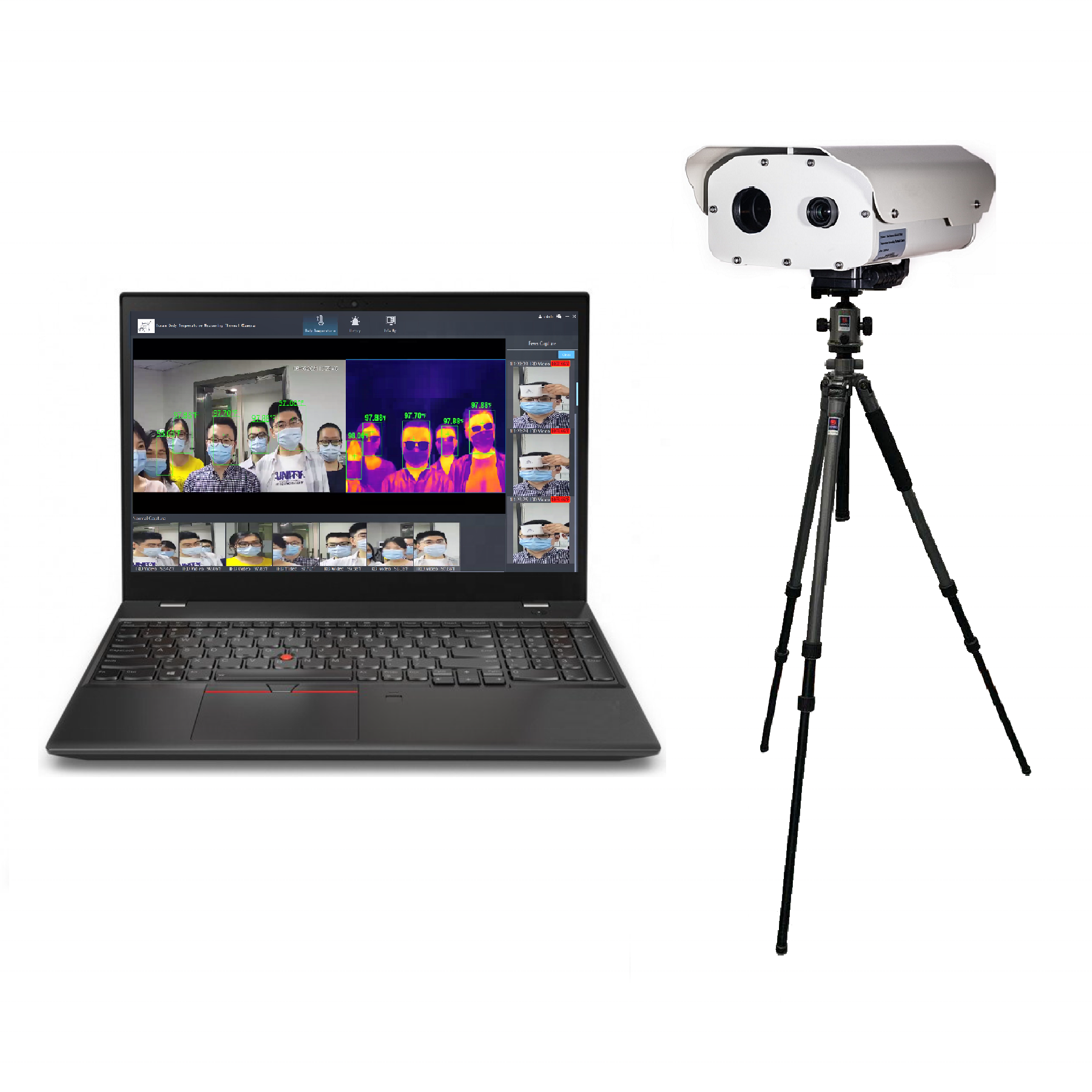 Free Shipping dual-camera face detection thermography thermal scanner thermal temperature camera