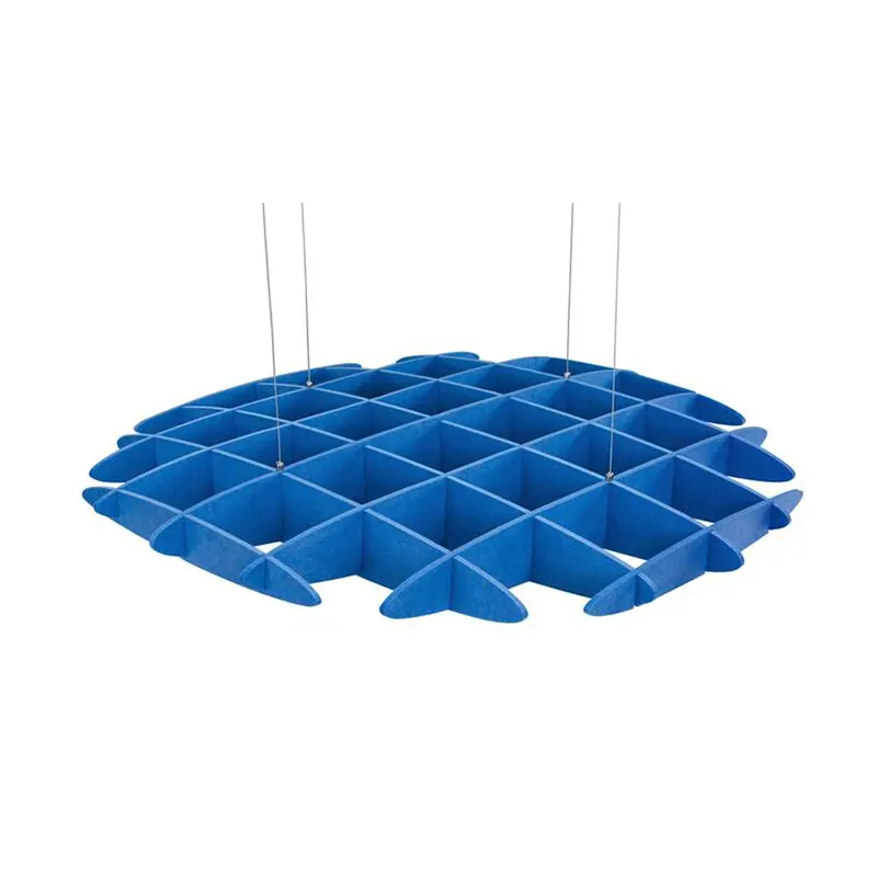 Noise reduce PET felt acoustic ceiling panels polyester 3D ceiling acoustic waffle cloud acoustic ceiling acoustic panels
