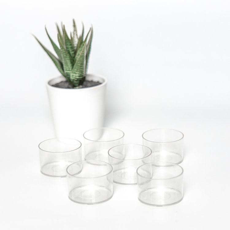 Wholesale home decorate disposable plastic tealight candle cups