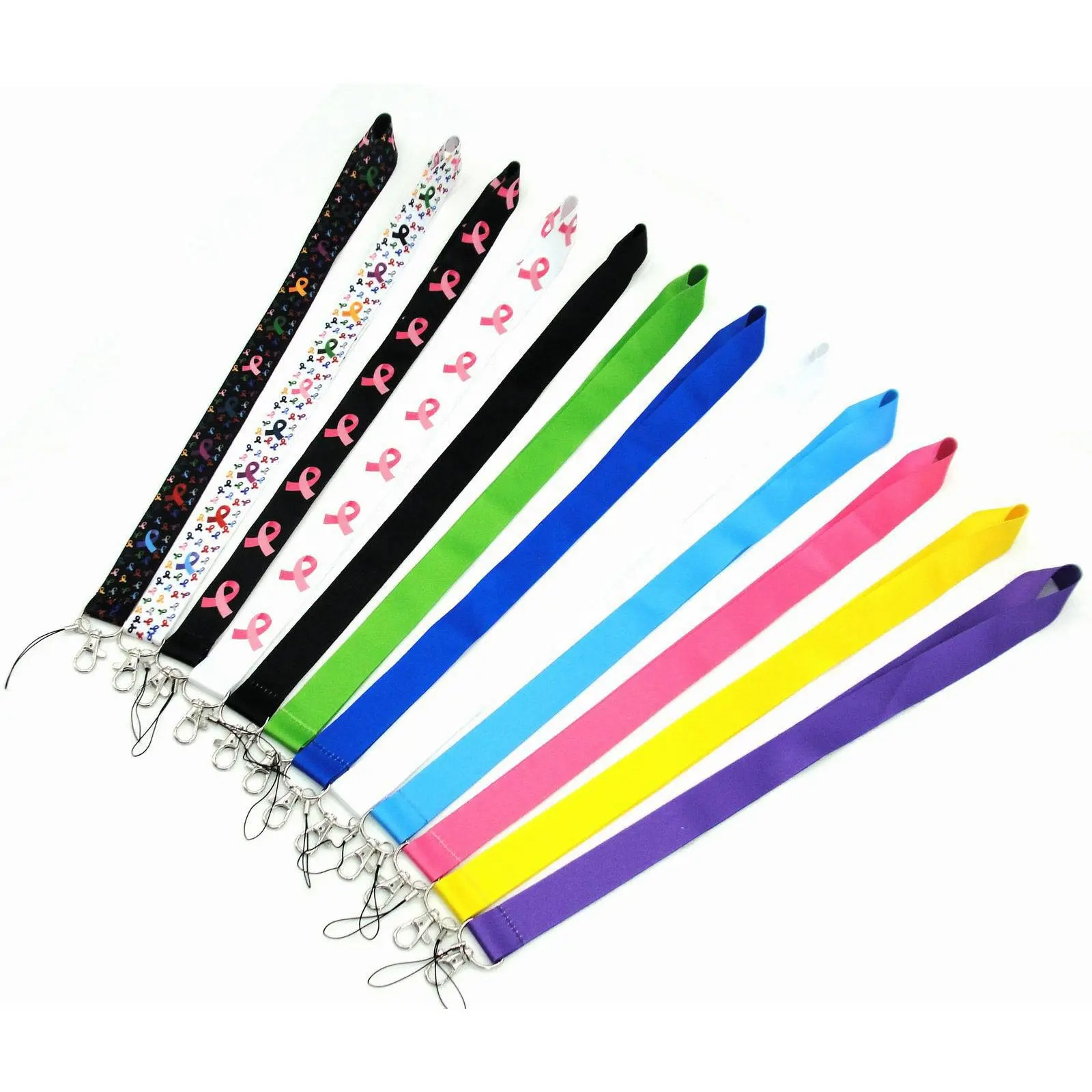 Wholesale Custom Neck Strap Promotional Solid Color Lanyards Lanyards Phone Card Accessories Cute Cartoon Fashion Lanyard