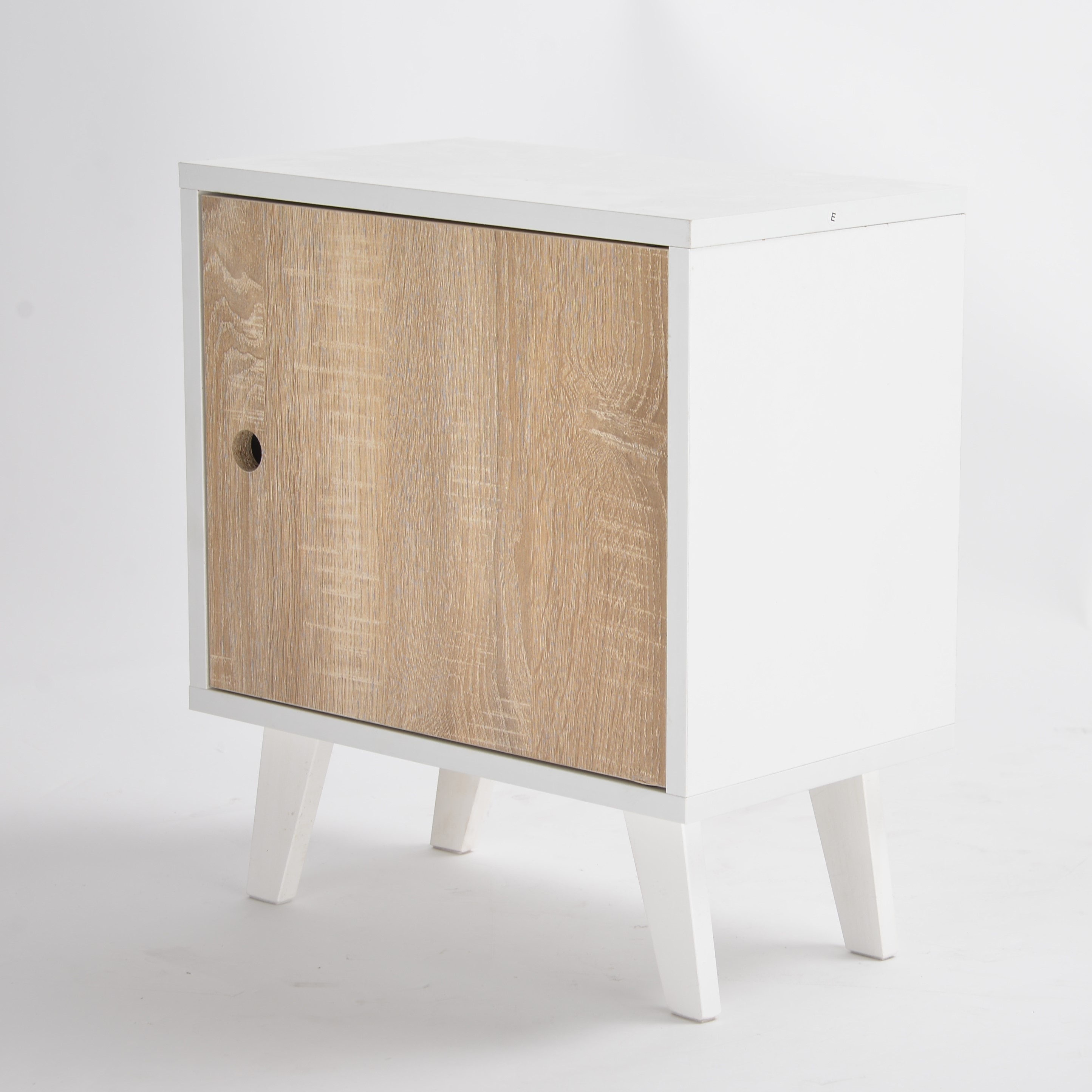 Nordic minimalist multi-functional bedroom storage white small bedside cabinet solid wood simple modern storage corner cabine