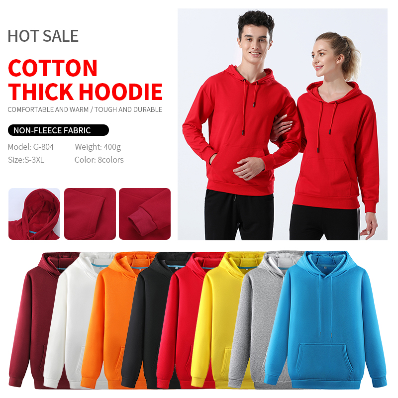 New Design Custom Embroidery Logo plus size men's hoodies & sweatshirts pullover cotton Hoodies Unisex
