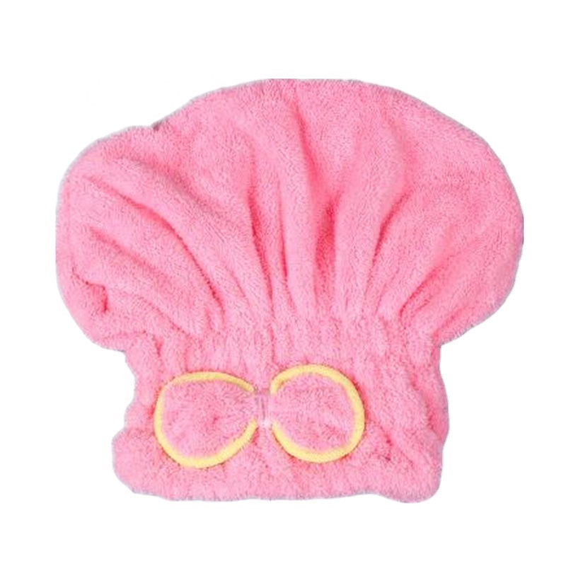 Ladies' coral hair bow with microfiber quick dry hat