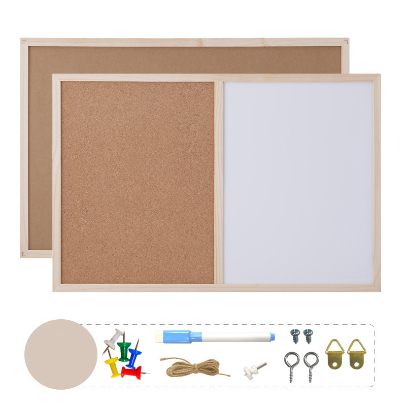 Factory Wholesale Custom Synthetic Cork Board With Frame Wooden Cork Board Splicing