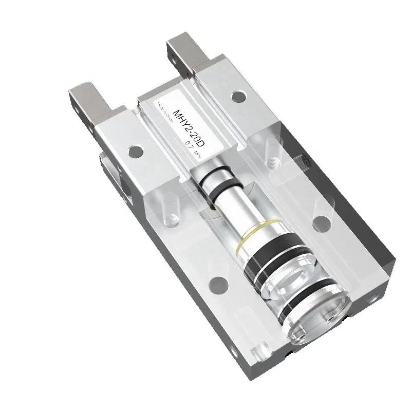 MHZ Series Standard Linear Guide Parallel Style Aluminium Finger Gripper Electric Cylinder for Face Mask Machine