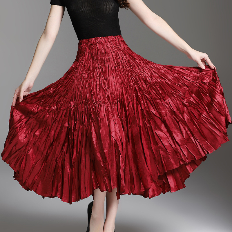Miyake Fashion pleated spring new square dance skirt A-line pleated skirt