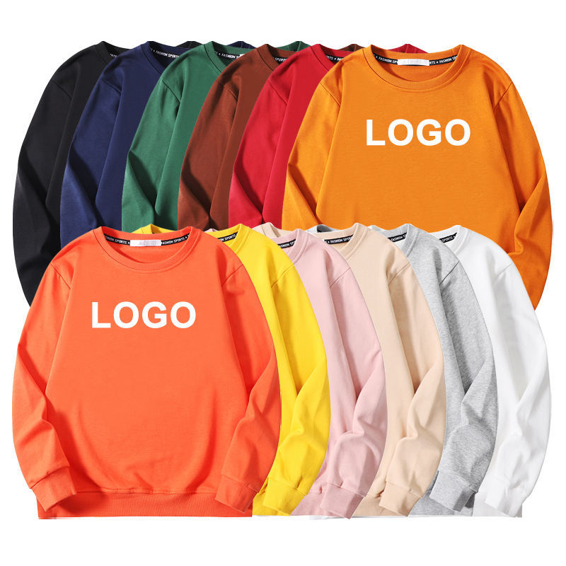 Hot Selling Unisex Crew Neck Jumper Blank French Terry Cotton Polyester Streetwear Embroidered Pullover Men Crewneck Sweatshirt