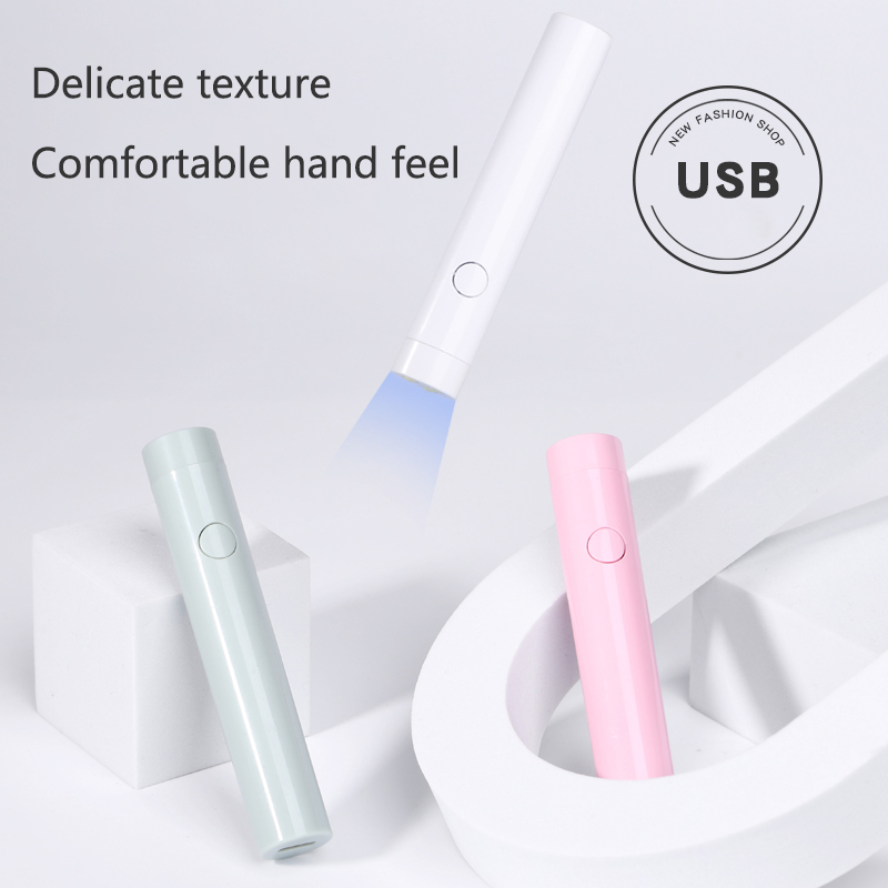 Portable Handheld Rechargeable New Mini USB Uv Lamp 3W 3 LED beads Nail Polish Dryer Uv Led Nail Lamp