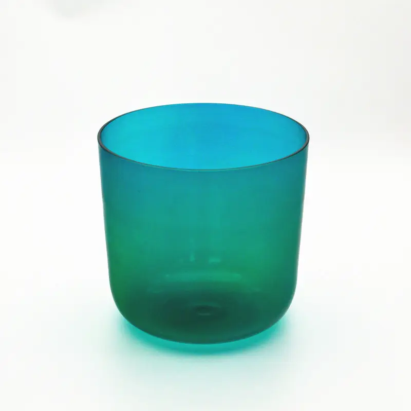 HF Chakra tone Turquoise Color Clear Crystal Singing Bowl for sound healing
