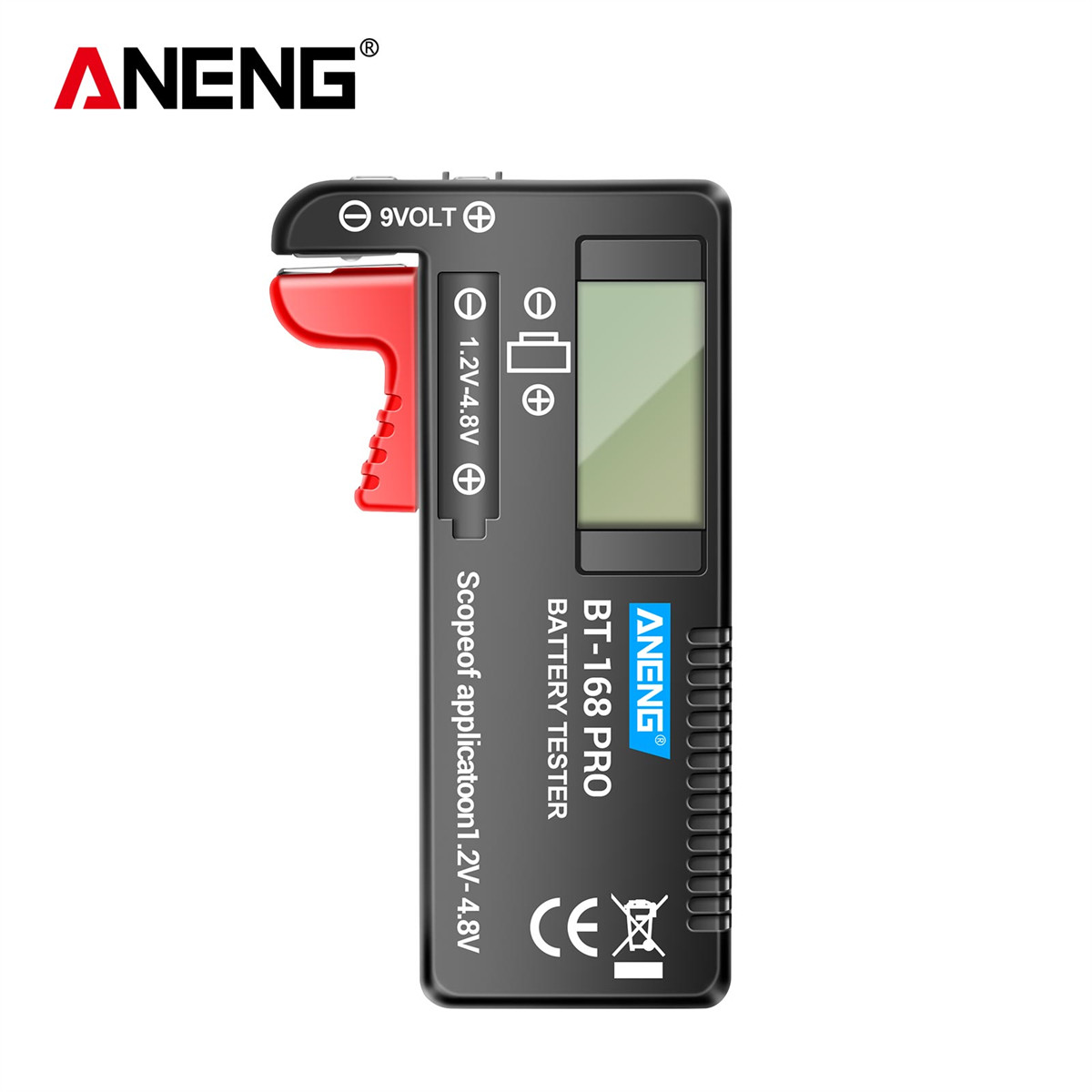 ANENG BT-168 PRO цифровой емкость литиевого аккумулятора Тестер клетчатый анализатор нагрузки дисплей проверьте AAA AA кнопочная ячейка универсальной тестовой