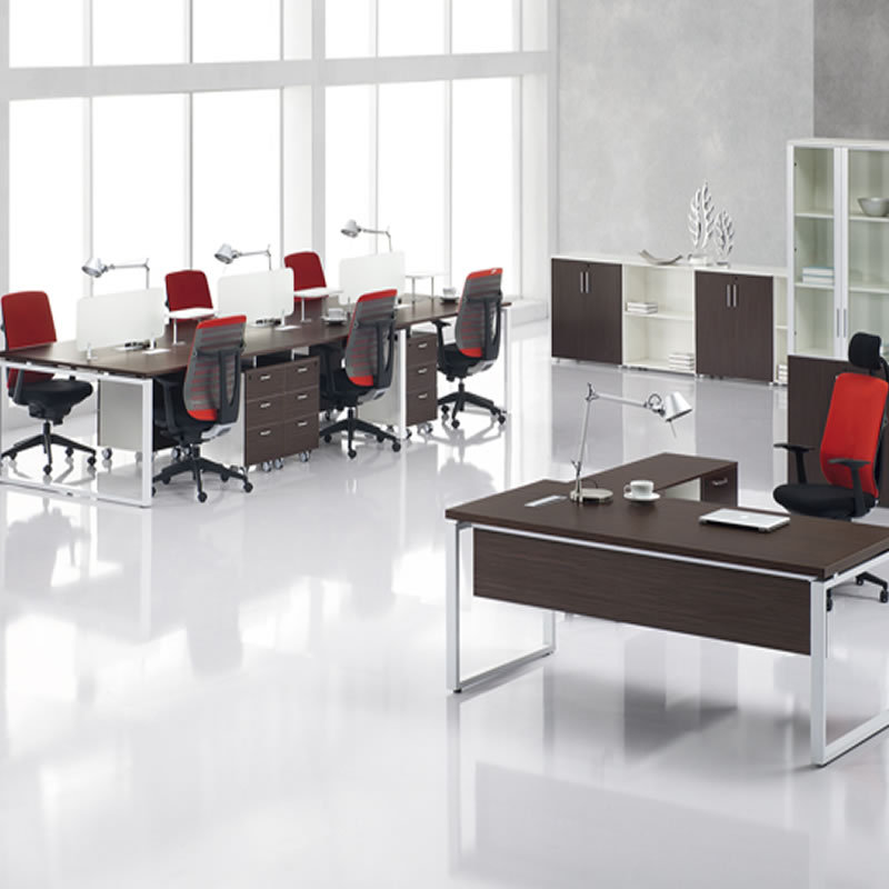 4 Person Workstation Office Table and Desks, Exhibition Workstation Desk