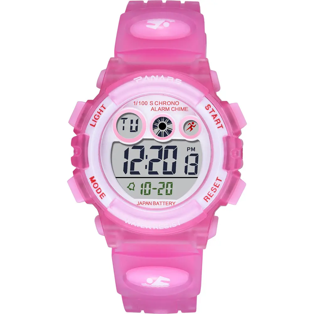 PNS 8210 Crystal Cute Cartoon Waterproof Wrist Digital Kids Watch For Girls Gift