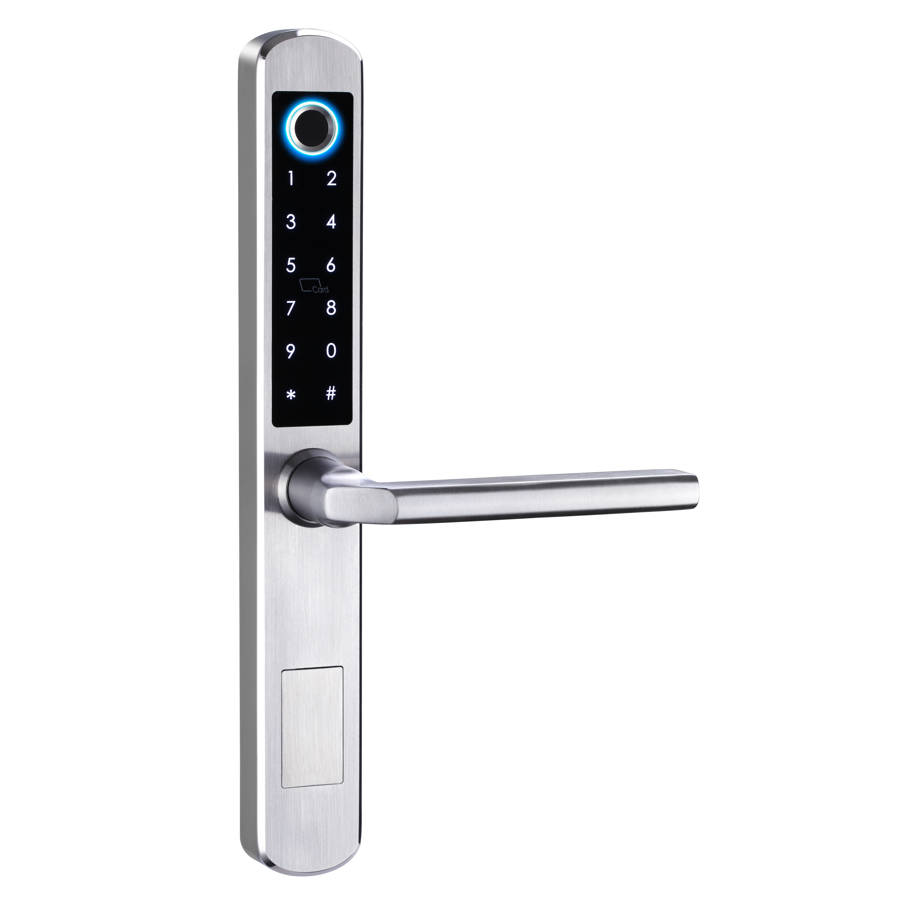 UNI-SEC fingerprint smart electronic steel door locks with handles front door lock set for aluminum door wifi gate(HML-3601F-B)