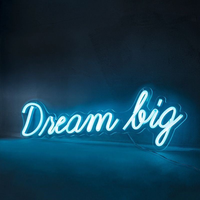Drop shipping flexible silicone words decoration flexible acrylic LED letter custom neon light sign