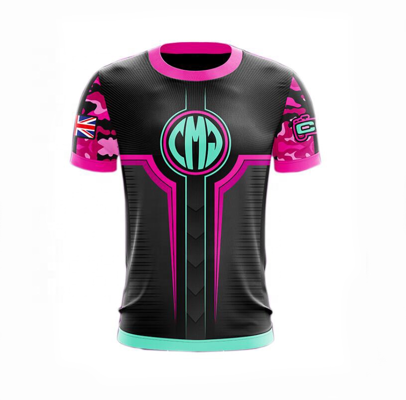 Последние сублимационные футболки E-sport Tshirt мужчины или женщины на заказ Новый дизайн одежды Игровой Джерси/одежда/рубашка/костюмы