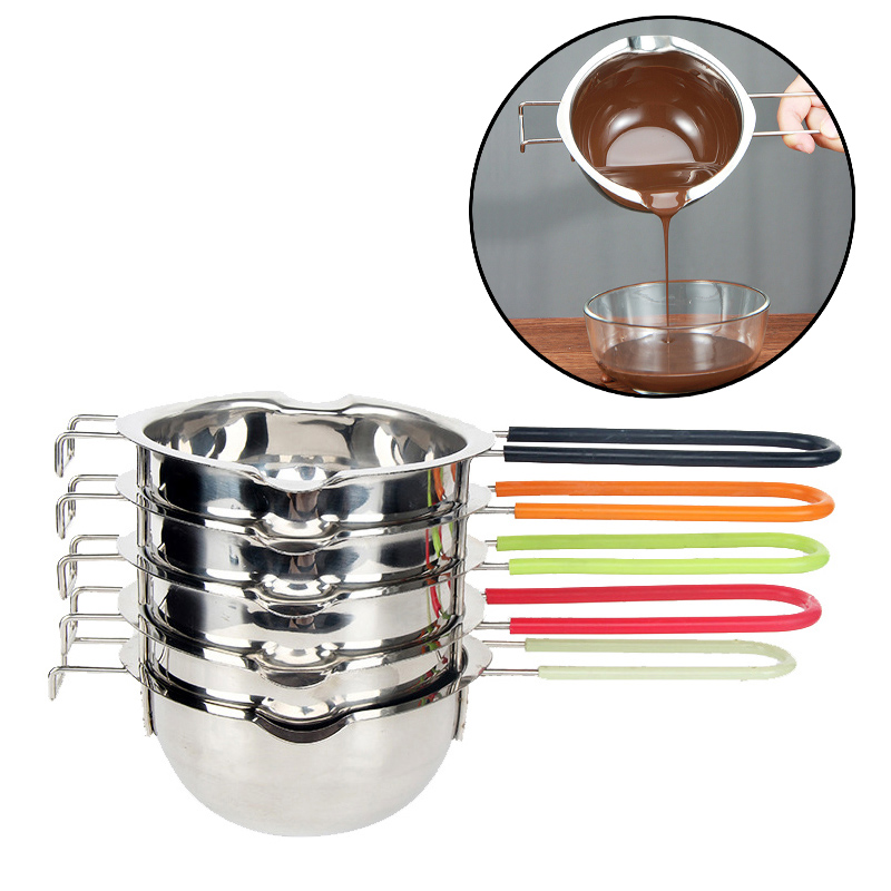 cake tools 304 stainless steel double boiler chocolate melting pot for melting wax cheese bowl, butter warmer 400ml
