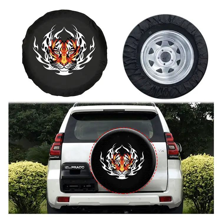 wholesale high quality Recycled oxford custom printing Jeep Spare Tyre Bag Tire Cover