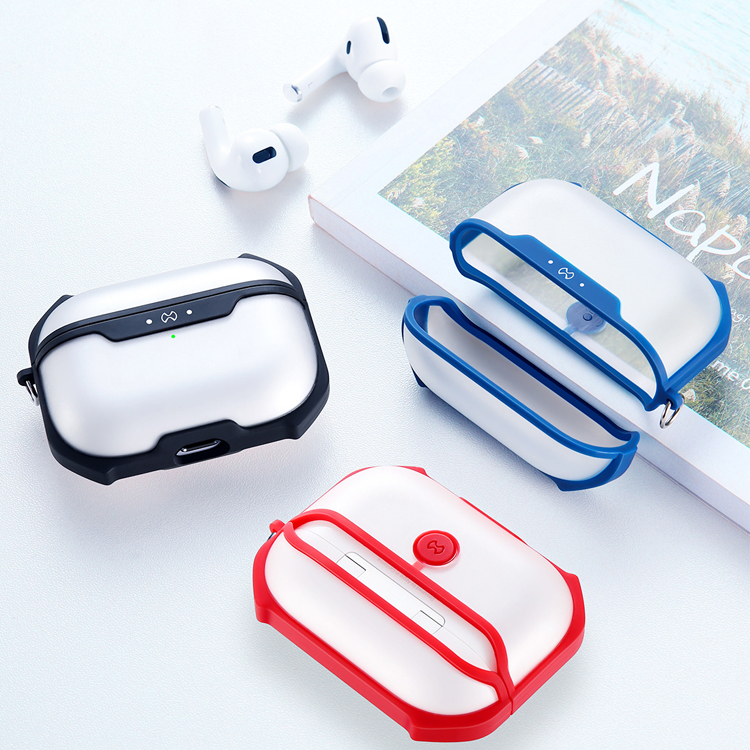 Матовый противоударный прозрачный чехол из поликарбоната для airpods PRO 1 2