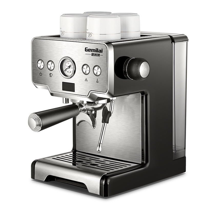 Coffee Making Machine Home Semi-Automatic Silver White Steam Type Commercial Pump Pressure Coffee Maker