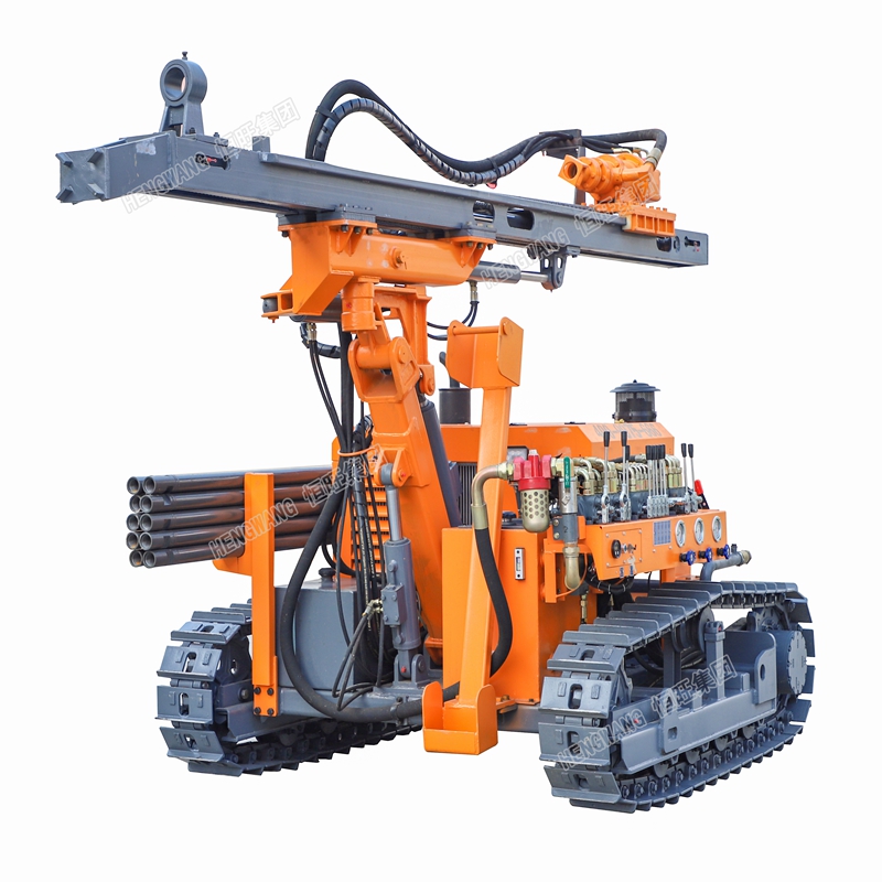HENGWANG HW410 90mm blast hole drilling rig in underground mining and tunneling