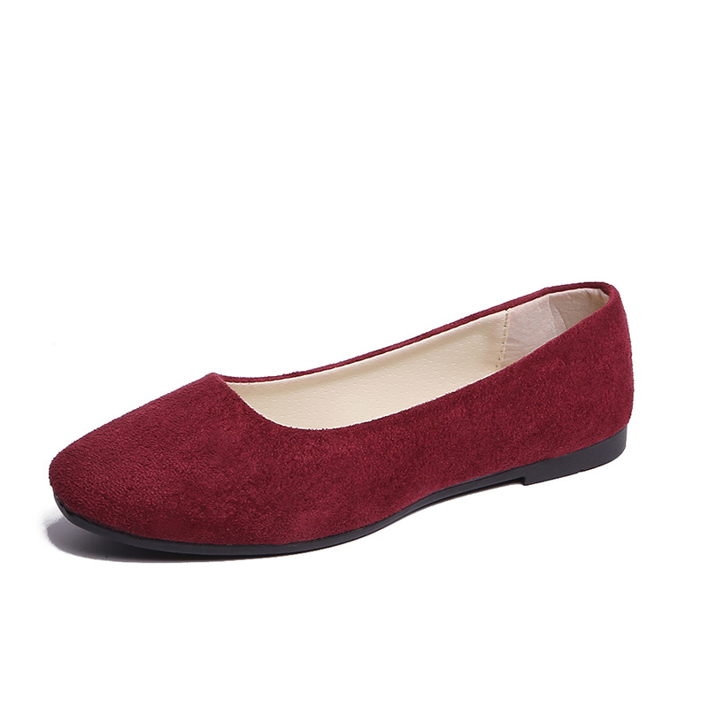 Zapatillas Baratas; Большие размеры 41, 42, замшевые туфли-лодочки женские туфли-лодочки с квадратным носком; Мокасины на платформе Новое платье Стильная женская обувь на плоской подошве для женщин % 27s + платье + обувь