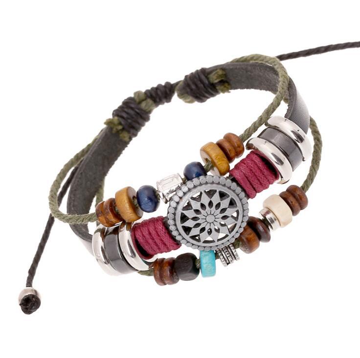 Women Lady Bohemia Wind Beaded Multilayer Hand Woven Bracelet Jewelry