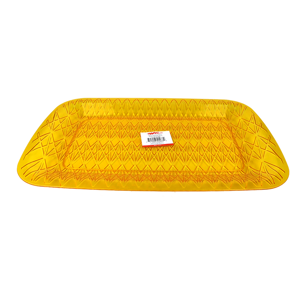 good selling 16inch rectangle PS transparent plastic serving food tray for kitchen