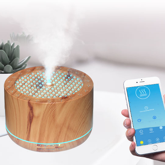 Air humidifier Aromatherapy diffuser Home cold mist air purification diffuser Mobile phone connected to APP speaker humidifier