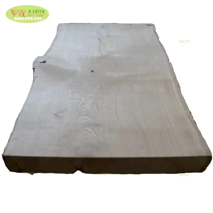 Home furniture solid Oak wood slab dining tabletop / live edge oak wood countertops