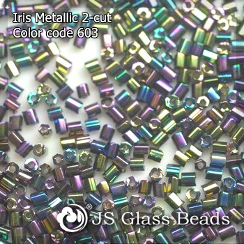 High Quality Fashion JS Glass Seed Beads - 501# Uni-Silver Metallic 11/0 2-CUT Beads For Garment & Jewelry