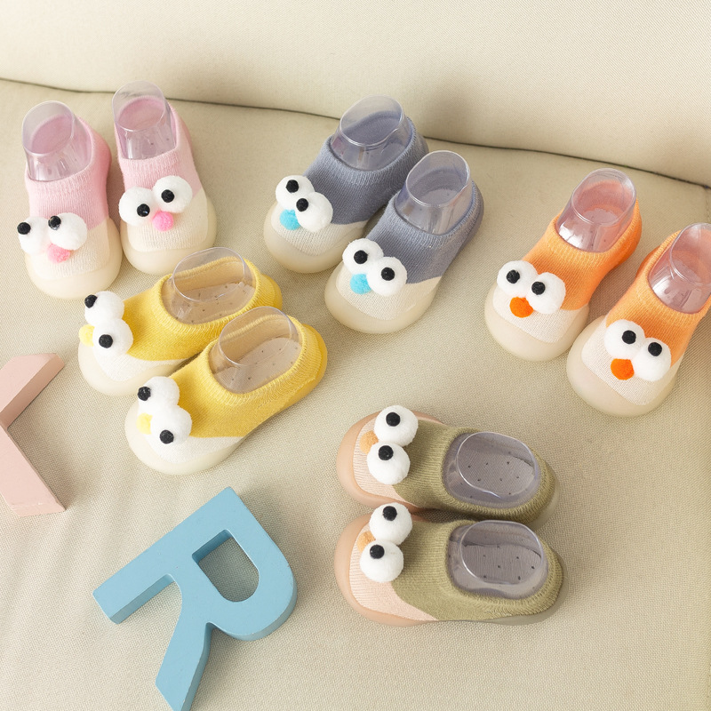New born 3d cartoon organic baby socks shoes baby anti-slip soft